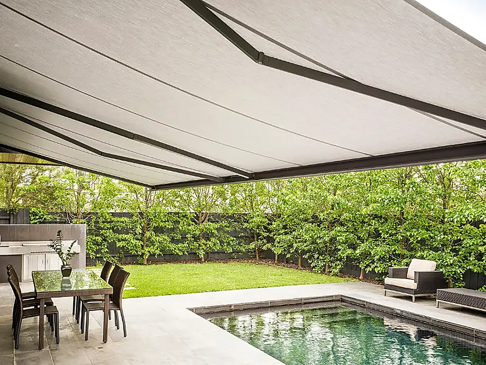 Screened patio enclosure creating an insect-free outdoor living area in Cairns